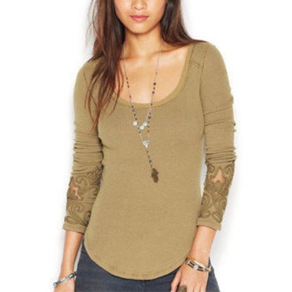 Free People Masquerade Cuff Thermal Top